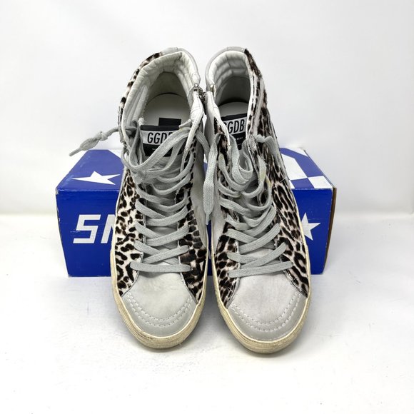 Golden Goose High Top SLIDE Leopard Pony Size 43 US 10 - Picture 2 of 12